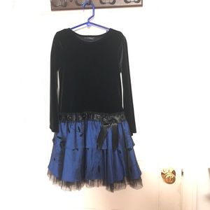 Blue and black dress